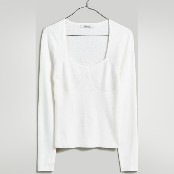 Madewell Wide Rib Sweater Top NM615,  XL nwt - Picture 2 of 10